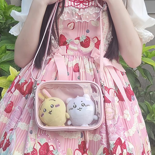 Mini Ita Crossbody Bag with Clear Window for Plushies and Pins — crossbody ita bag with clear display window