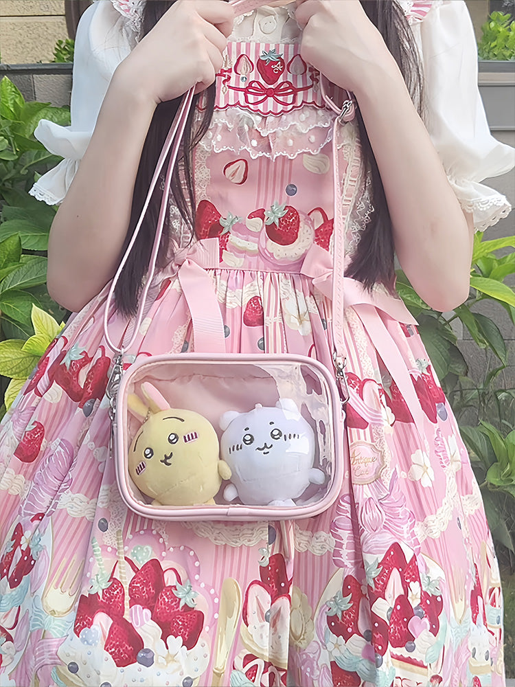 Mini Ita Crossbody Bag with Clear Window for Plushies and Pins Mini Ita Crossbody Bag with Clear Window for Plushies and Pins — crossbody ita bag with clear display window