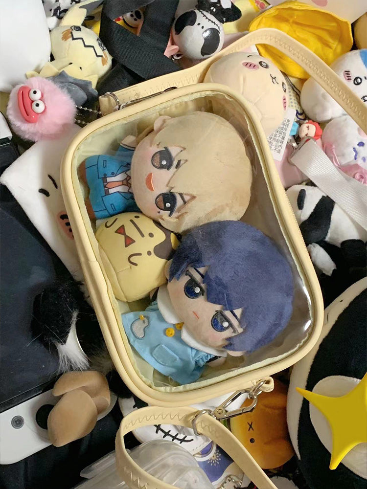 Mini Ita Crossbody Bag with Clear Window for Plushies and Pins Mini Ita Crossbody Bag with Clear Window for Plushies and Pins — crossbody ita bag detail view