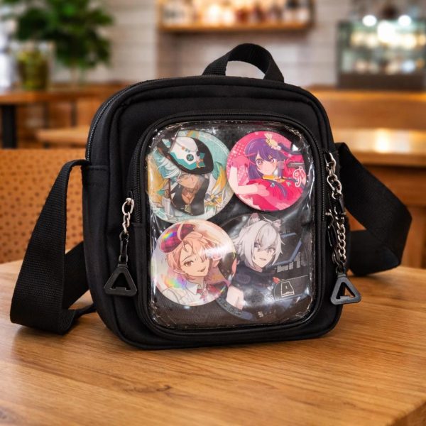 Mini Pastel Y2K Convertible Ita Bag for Pin Display — mini ita bag detail view