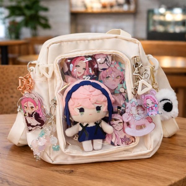 Mini Pastel Y2K Convertible Ita Bag for Pin Display — mini ita bag detail view
