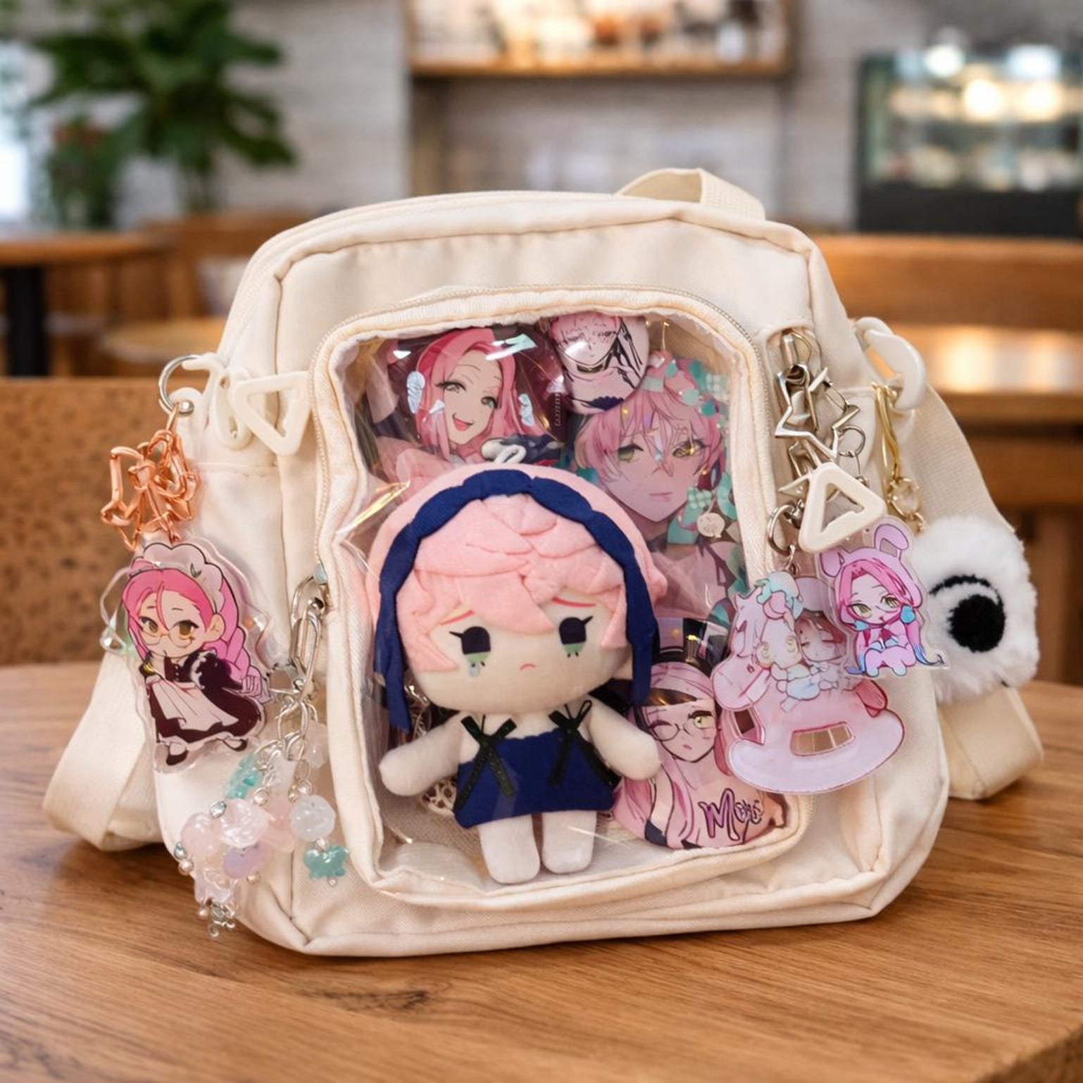 Mini Pastel Y2K Convertible Ita Bag for Pin Display Mini Pastel Y2K Convertible Ita Bag for Pin Display — mini ita bag detail view