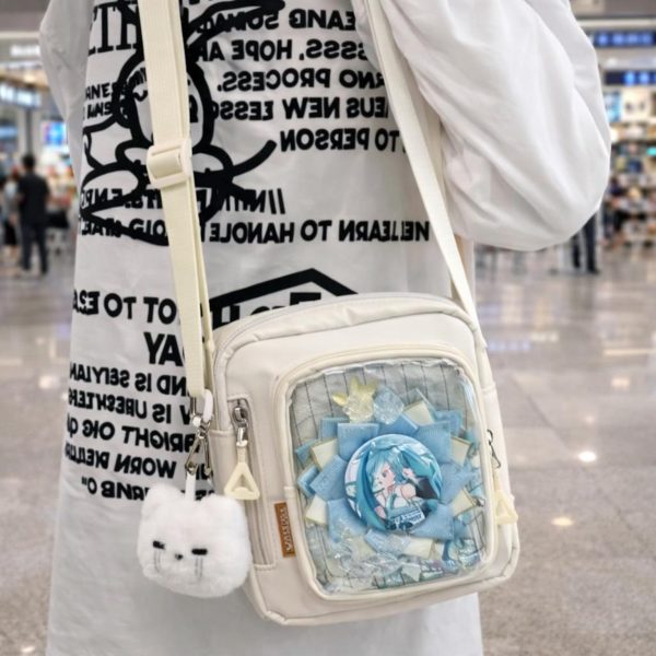 Mini Pastel Y2K Convertible Ita Bag for Pin Display — mini ita bag detail view