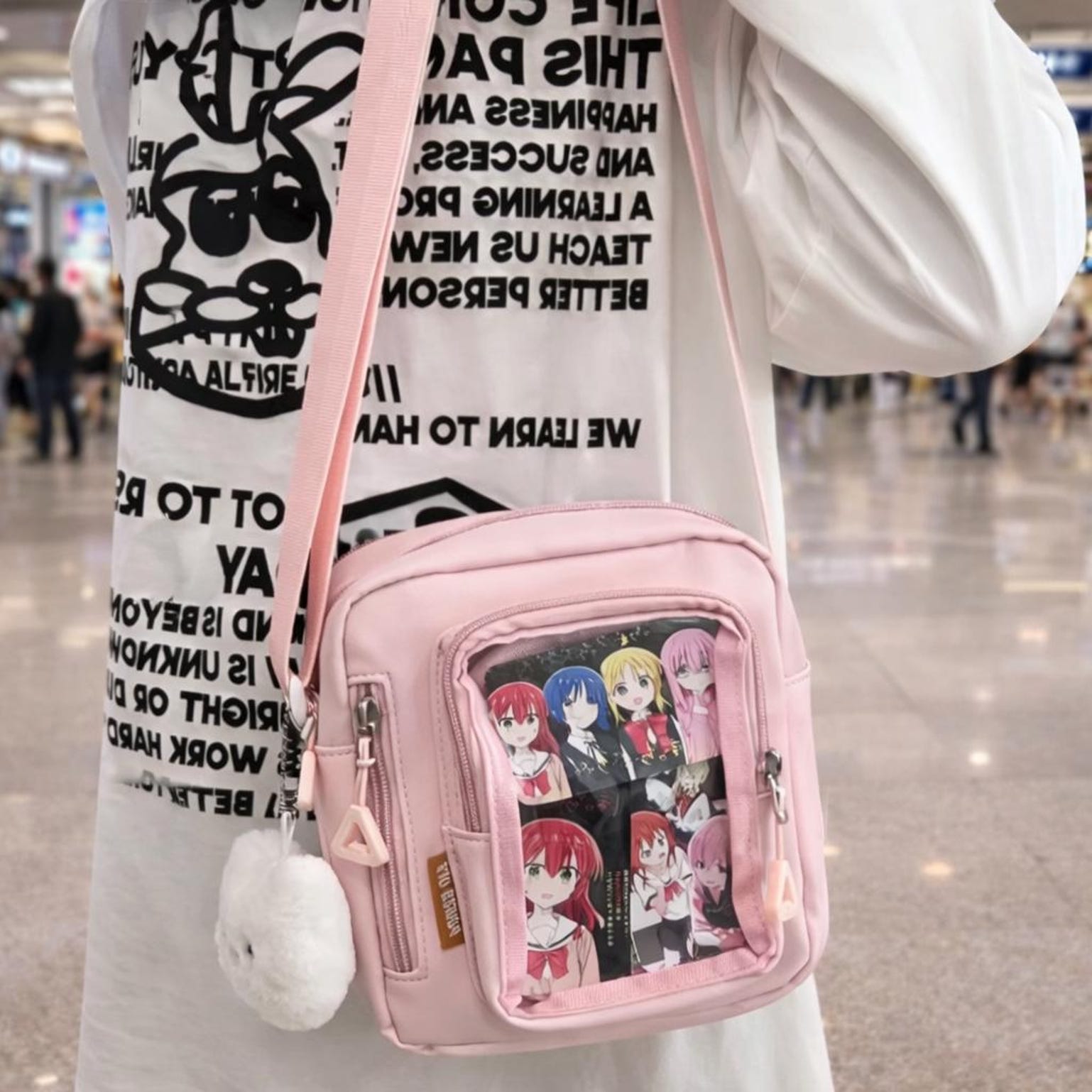 Mini Pastel Y2K Convertible Ita Bag for Pin Display Mini Pastel Y2K Convertible Ita Bag for Pin Display — mini ita bag detail view