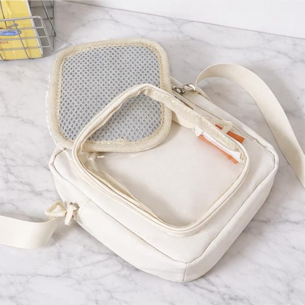 Mini Pastel Y2K Convertible Ita Bag for Pin Display — mini ita bag detail view