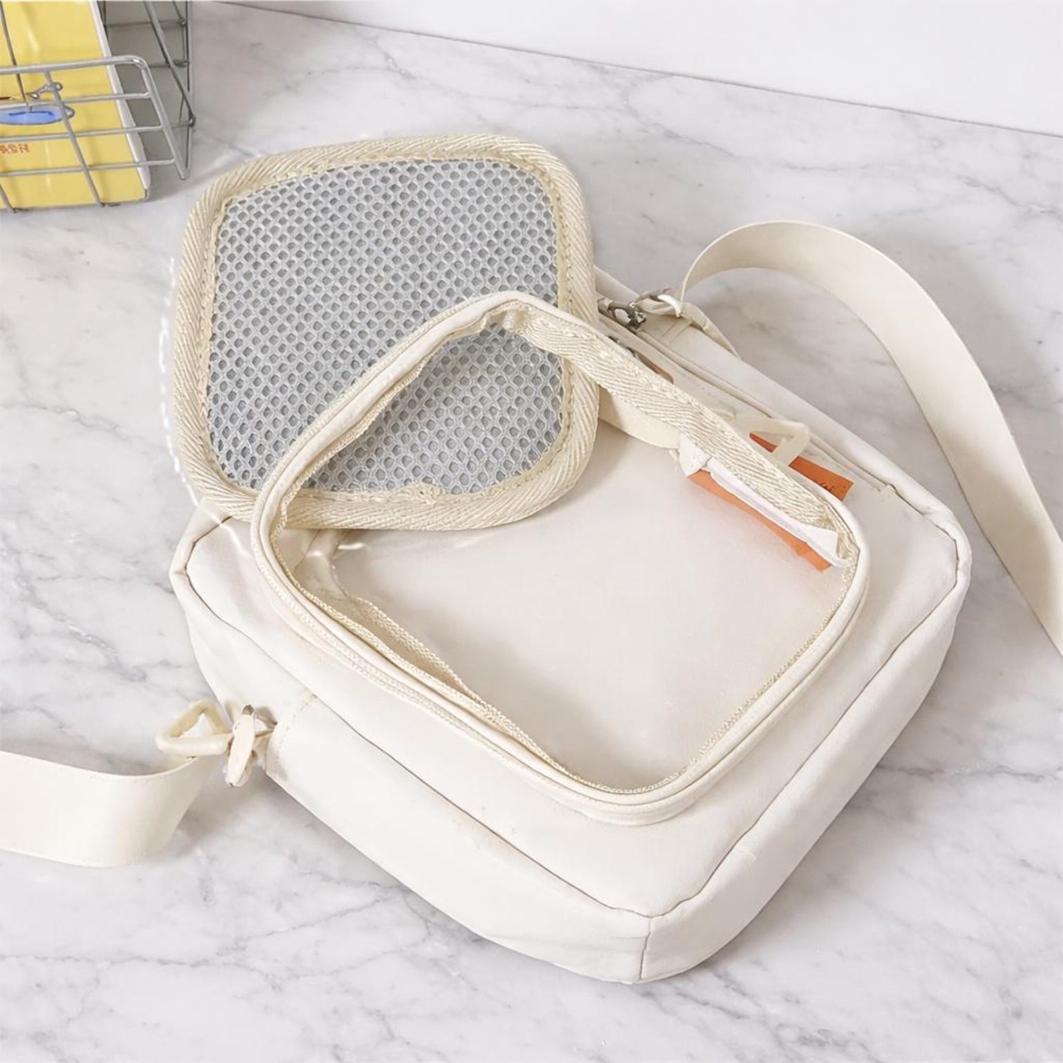 Mini Pastel Y2K Convertible Ita Bag for Pin Display Mini Pastel Y2K Convertible Ita Bag for Pin Display — mini ita bag detail view