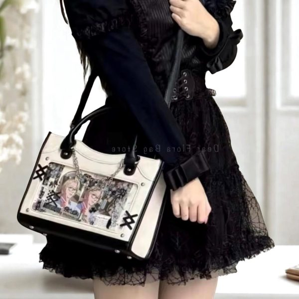 Mini Pink Ita Crossbody Bag for Pin Display — crossbody ita bag detail view