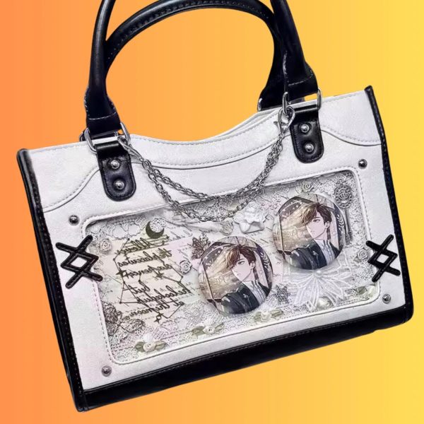 Mini Pink Ita Crossbody Bag for Pin Display — crossbody ita bag detail view