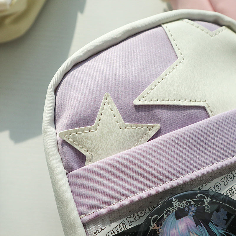Mini Star Ita Bag with Clear Window for Pin Display Mini Star Ita Bag with Clear Window for Pin Display — mini ita bag detail view