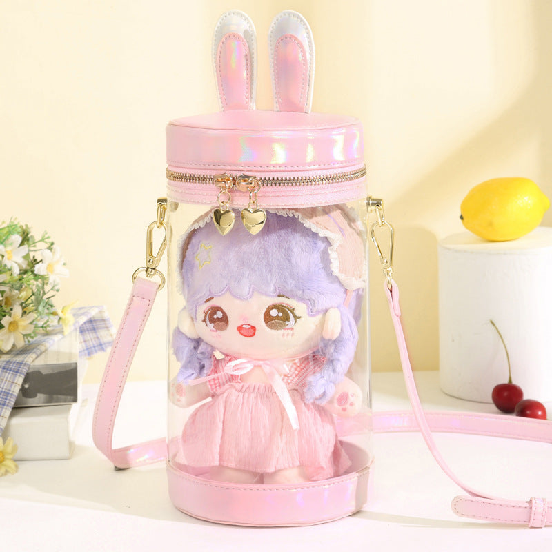 Mini White Bunny Ita Bag for Plushies and Pins Mini White Bunny Ita Bag for Plushies and Pins — mini ita bag detail view