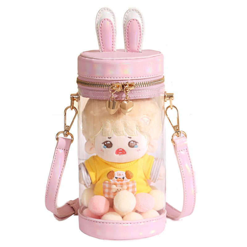 Mini White Bunny Ita Bag for Plushies and Pins Mini White Bunny Ita Bag for Plushies and Pins — mini ita bag detail view
