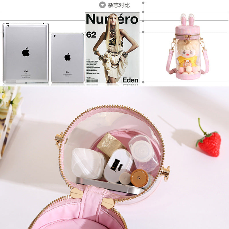 Mini White Bunny Ita Bag for Plushies and Pins Mini White Bunny Ita Bag for Plushies and Pins — mini ita bag detail view