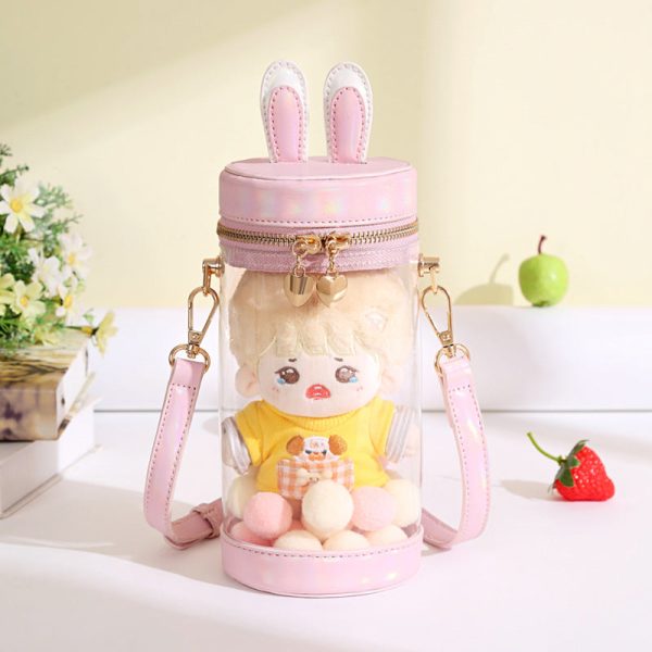 Mini White Bunny Ita Bag for Plushies and Pins
