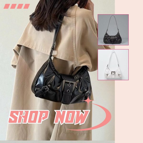 Mini Y2K Vintage Shoulder Bag for Pin Display — crossbody ita bag detail view