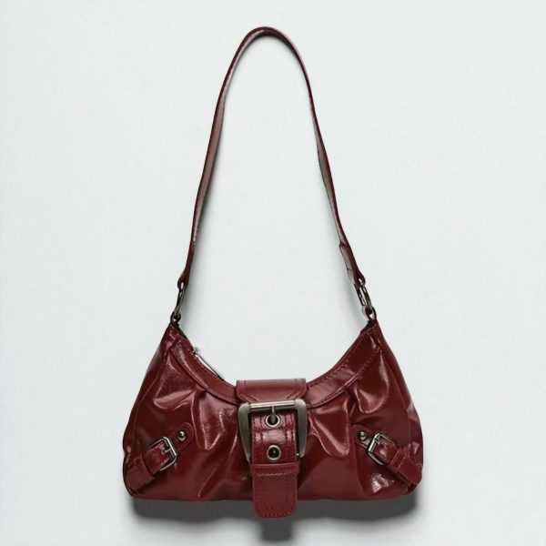 Mini Y2K Vintage Shoulder Bag for Pin Display — crossbody ita bag detail view