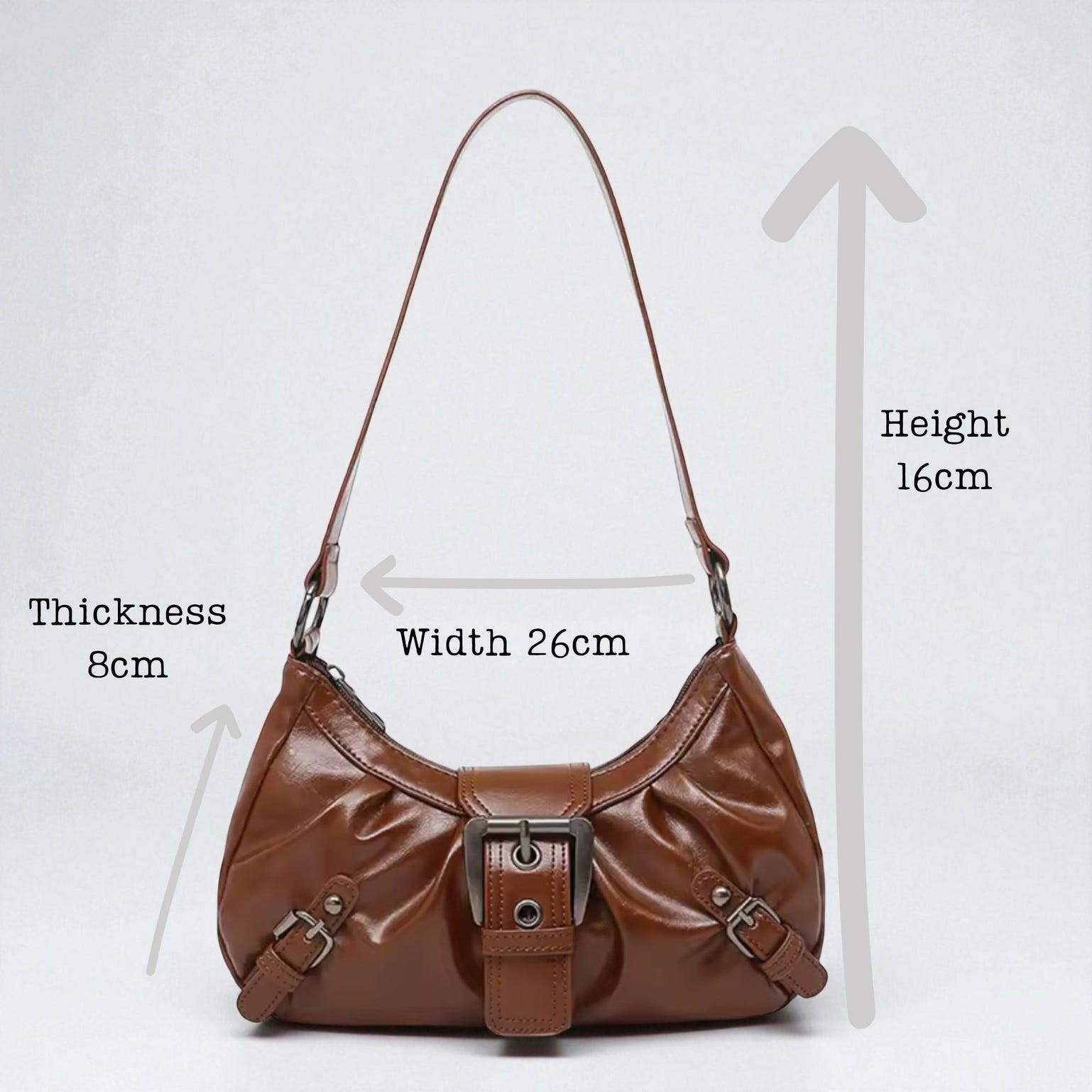 Mini Y2K Vintage Shoulder Bag for Pin Display Mini Y2K Vintage Shoulder Bag for Pin Display — crossbody ita bag detail view