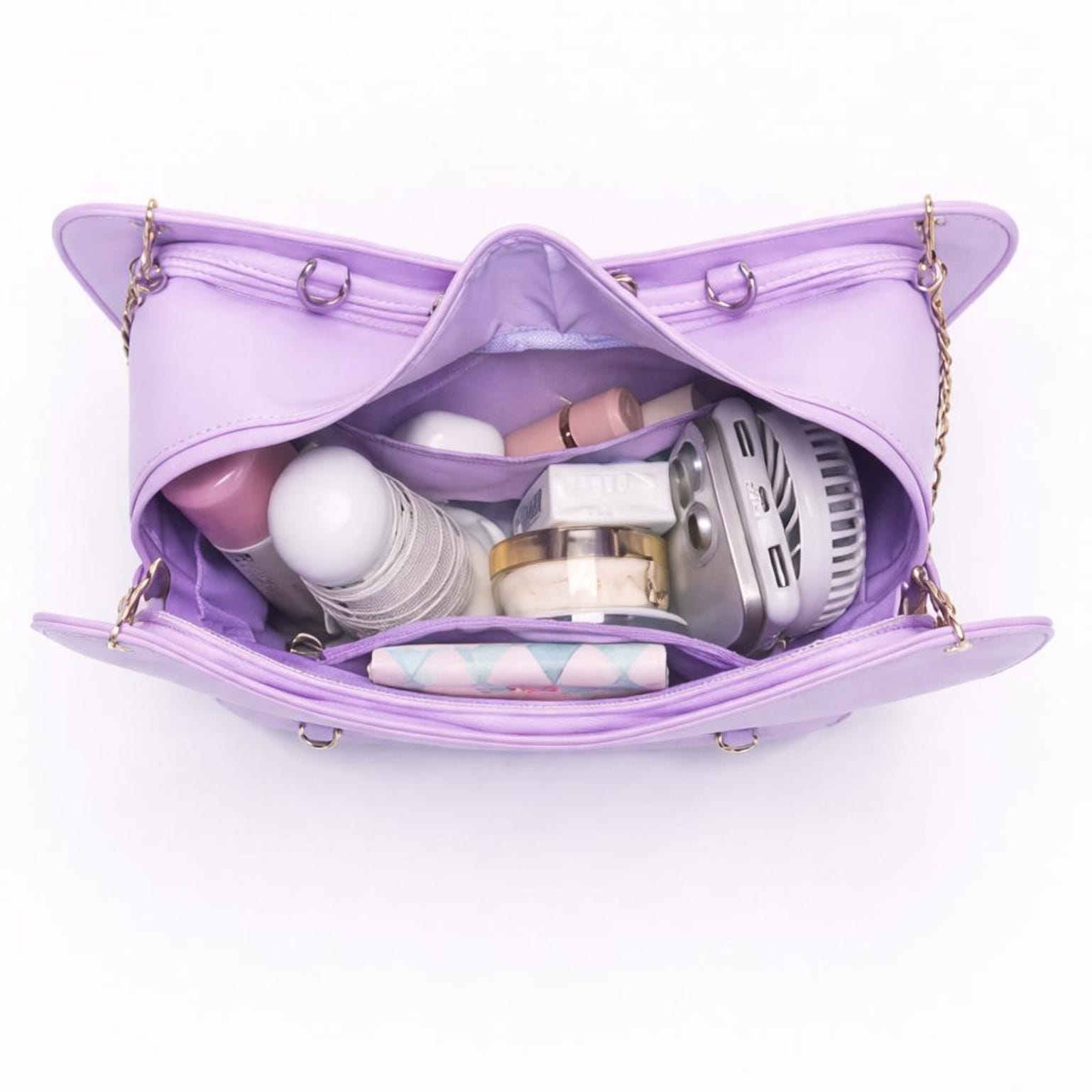 Pastel Convertible Bag with Clear Window for Pin Display Pastel Convertible Bag with Clear Window for Pin Display — ita bag detail view