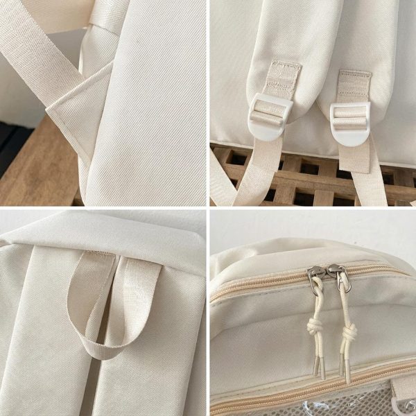 Pastel Ita Backpack with Clear Window for Pin Display — ita backpack detail view