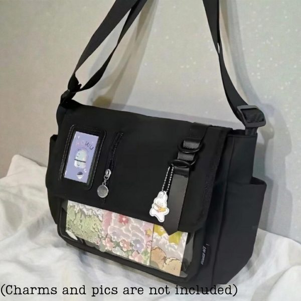 Pastel Kawaii Convertible Ita Bag for Pin Display — ita bag detail view