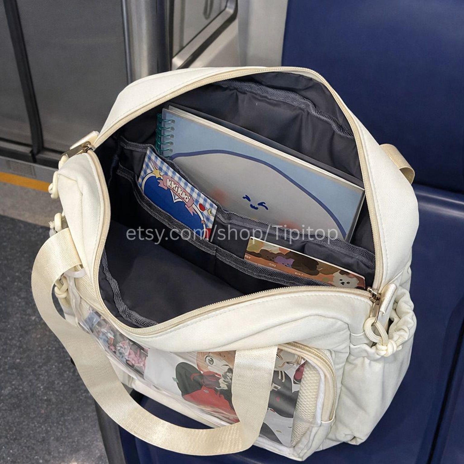 Pastel Kawaii Ita Backpack for Pin Display Pastel Kawaii Ita Backpack for Pin Display — ita backpack detail view
