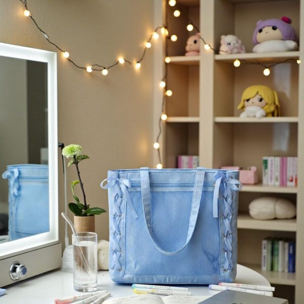 Pink Kawaii Convertible Ita Bag for Pin Display — ita bag detail view