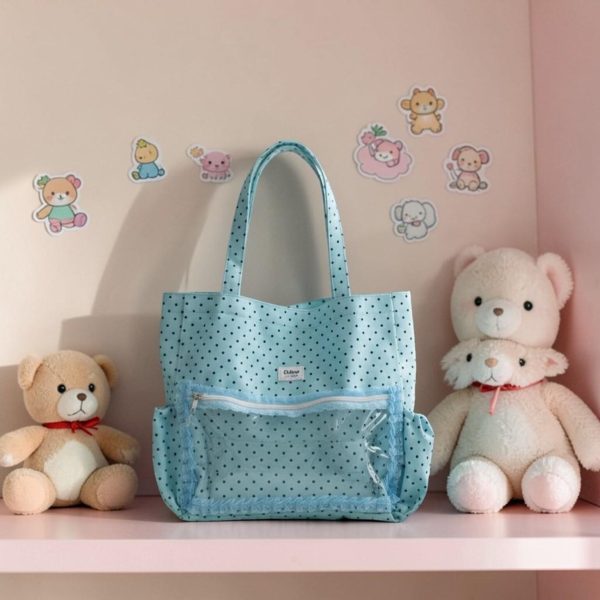 Pink Kawaii Convertible Ita Bag with Clear Window for Pin Display — ita bag detail view
