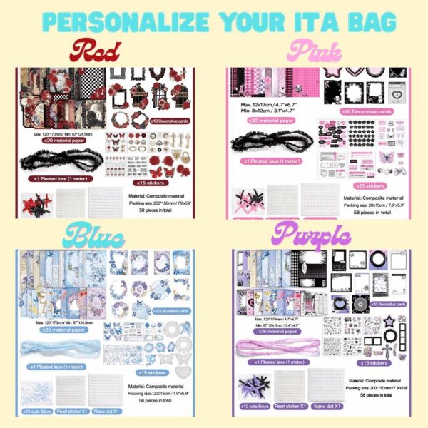 Purple Kawaii Gothic Ita Crossbody Bag with Clear Window for Pin Display — crossbody ita bag detail view