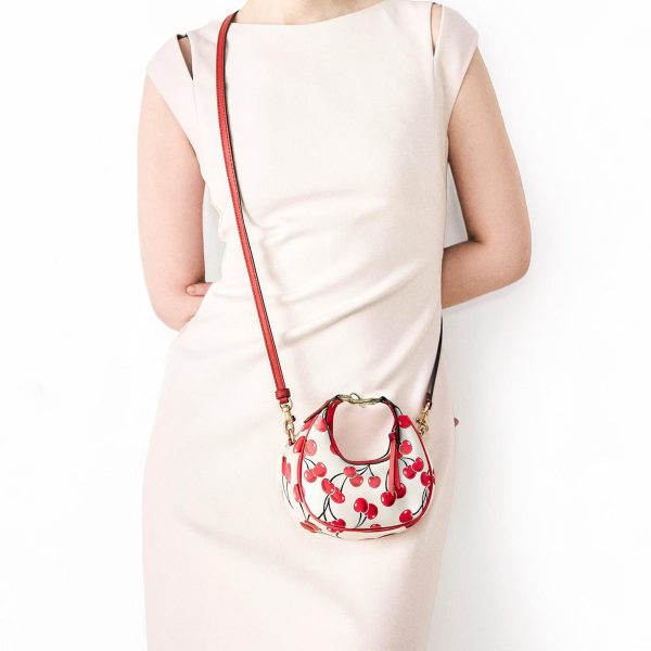 Red Cherry Convertible Bag — ita bag detail view