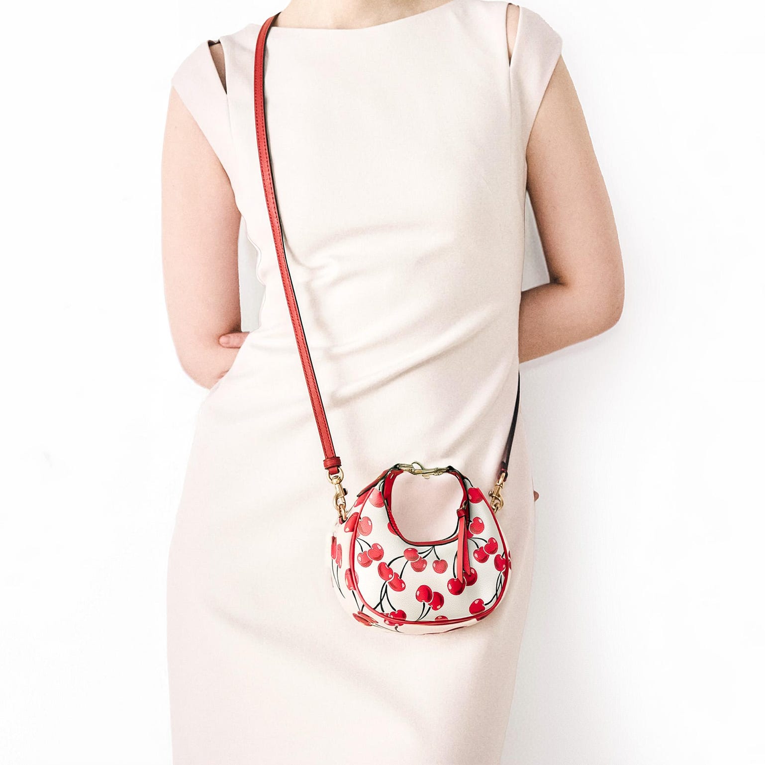 Red Cherry Convertible Bag Red Cherry Convertible Bag — ita bag detail view