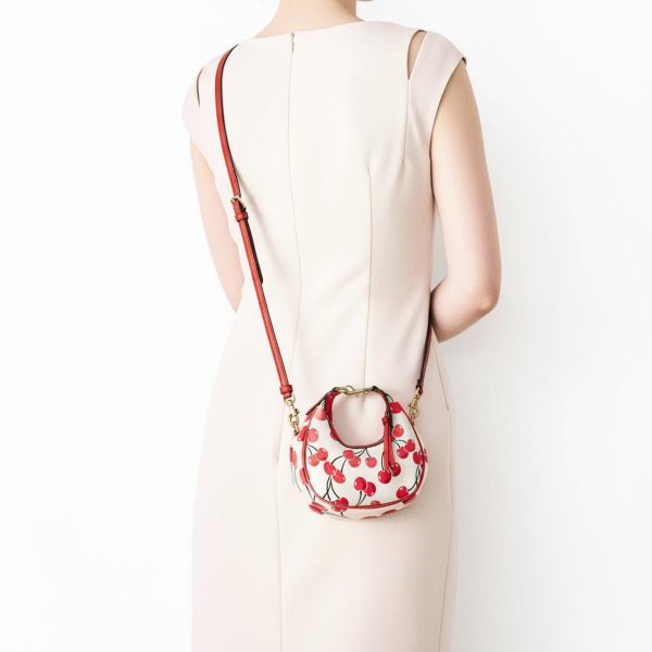 Red Cherry Convertible Bag — ita bag detail view