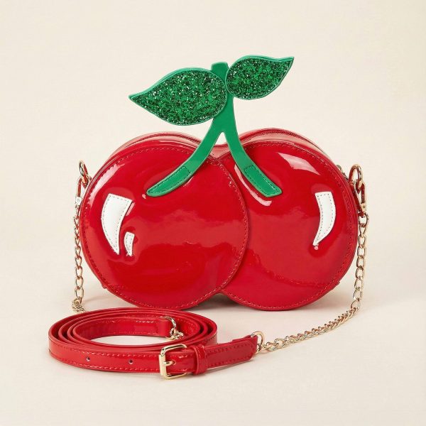 Red Cherry Convertible Bag — ita bag with clear display window