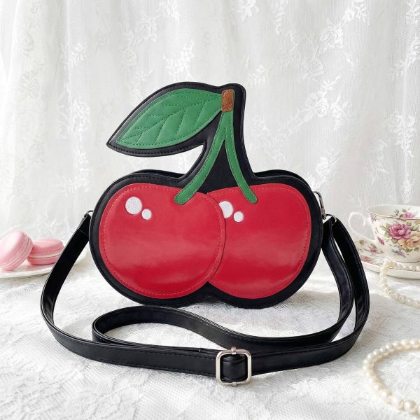 Red Cherry Crossbody Bag — crossbody ita bag with clear display window