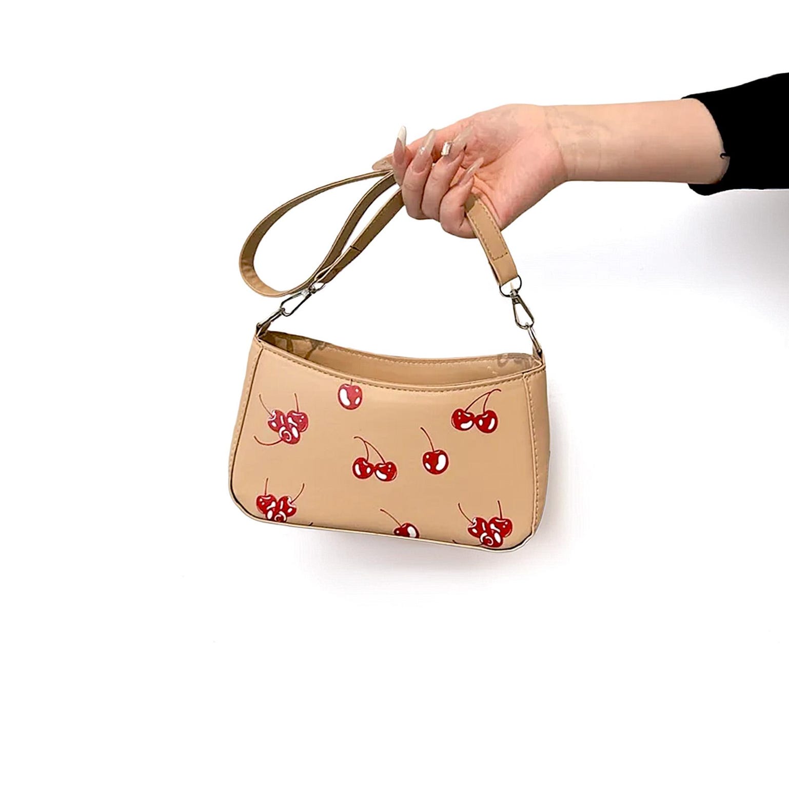 Red Cherry Shoulder Bag for Pin Display Red Cherry Shoulder Bag for Pin Display — crossbody ita bag detail view