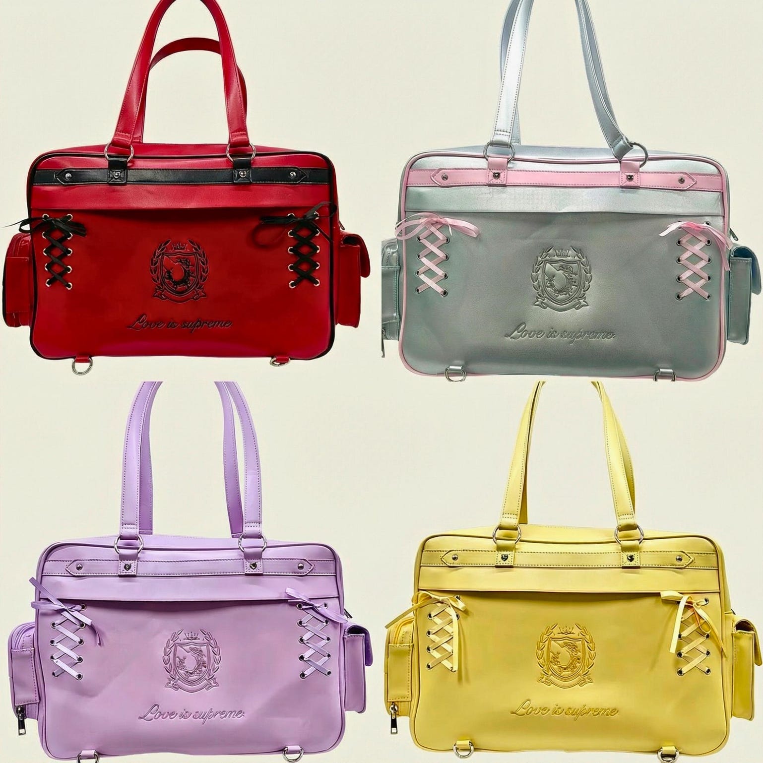 Red Ita Backpack with Clear Window for Plushies and Pins Red Ita Backpack with Clear Window for Plushies and Pins — ita backpack detail view