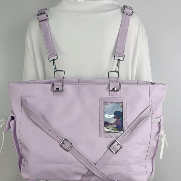 Ribbon Ita Backpack with Clear Window and Included Insert for Plushies and Pins — ita backpack detail view