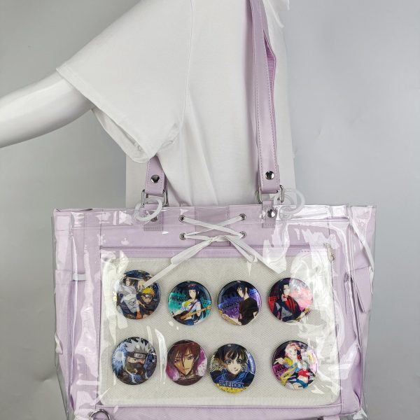 Ribbon Ita Backpack with Clear Window and Included Insert for Plushies and Pins — ita backpack detail view