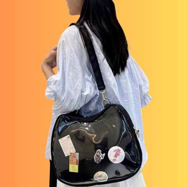 Small Black Convertible Ita Bag — mini ita bag detail view