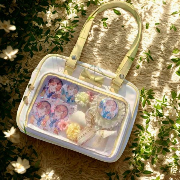 Small Black Convertible Ita Bag for Pin Display — mini ita bag detail view