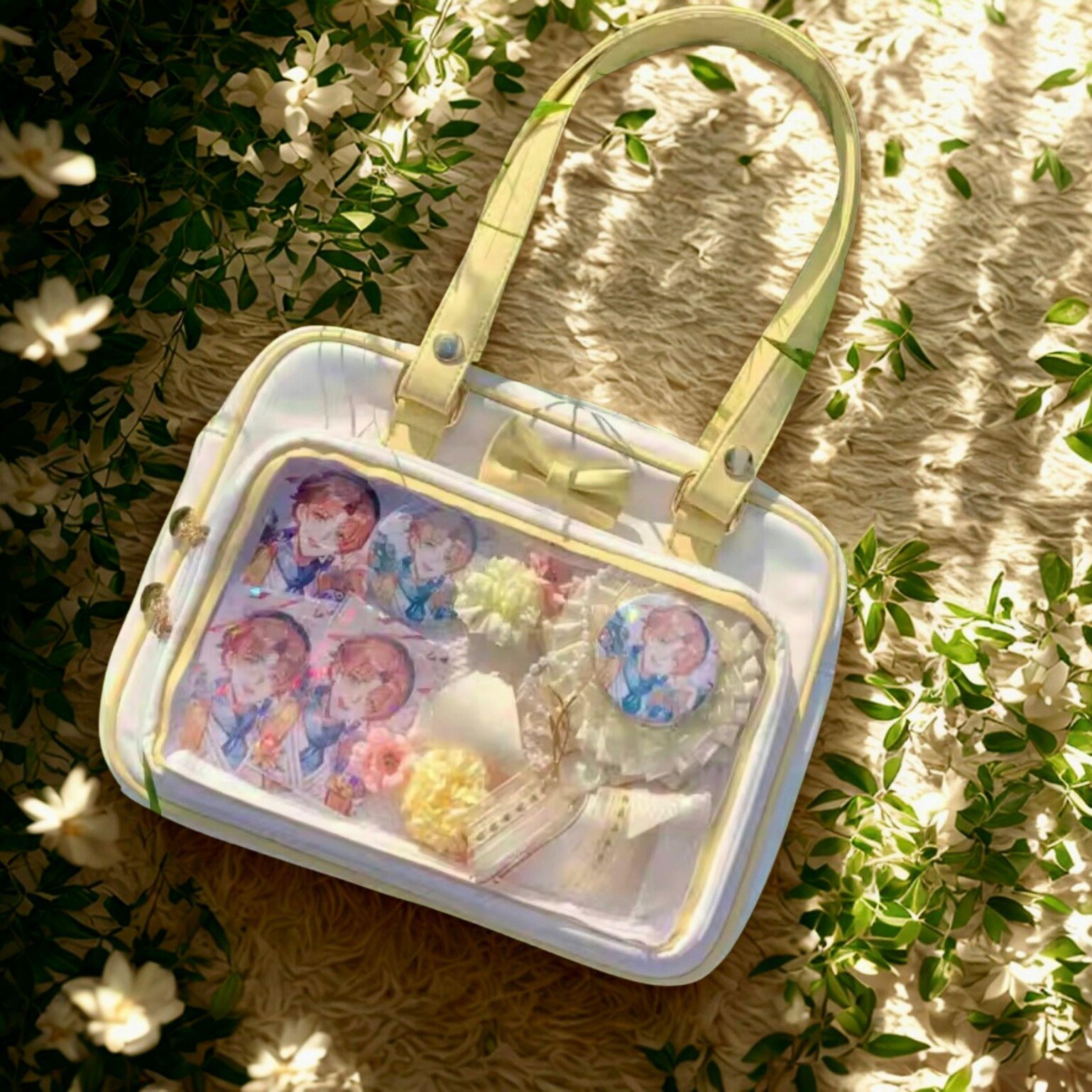 Small Black Convertible Ita Bag for Pin Display Small Black Convertible Ita Bag for Pin Display — mini ita bag detail view