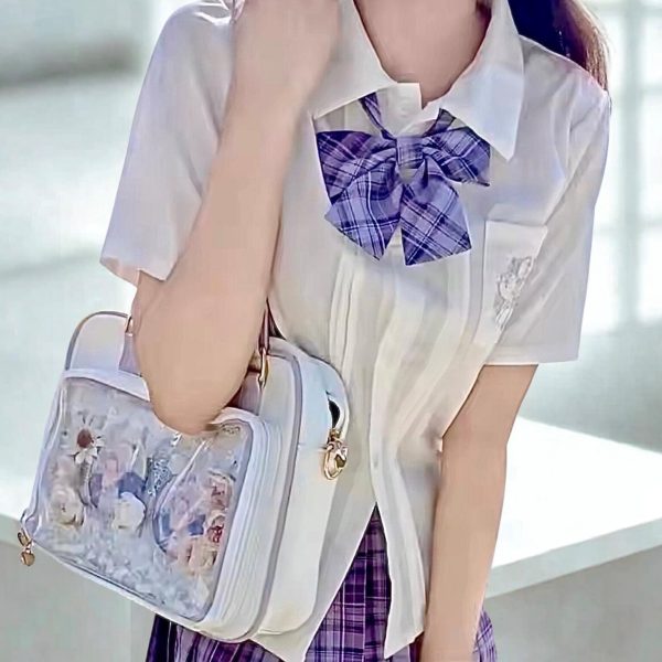 Small Black Convertible Ita Bag for Pin Display — mini ita bag detail view