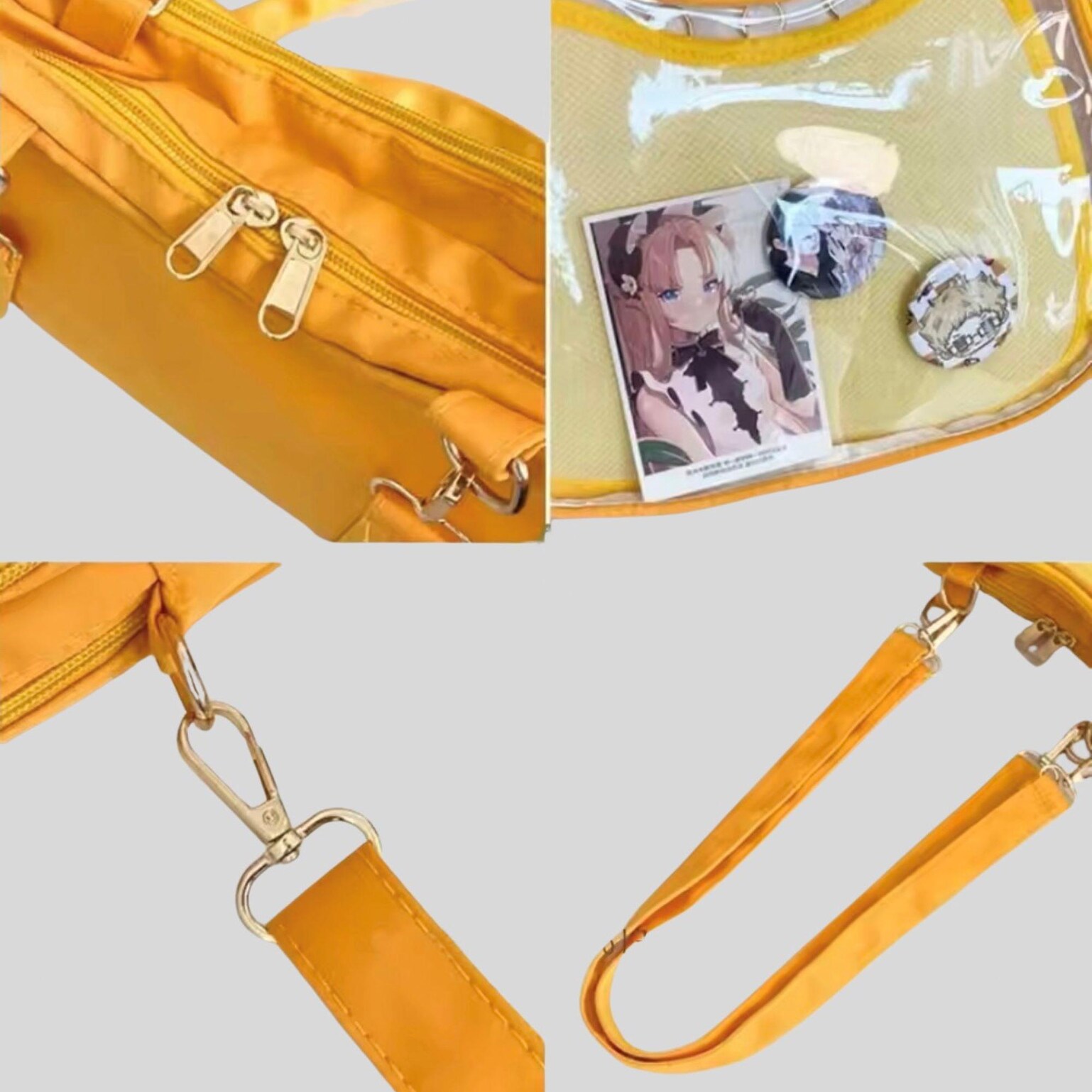 Small Black Convertible Ita Bag Small Black Convertible Ita Bag — mini ita bag detail view