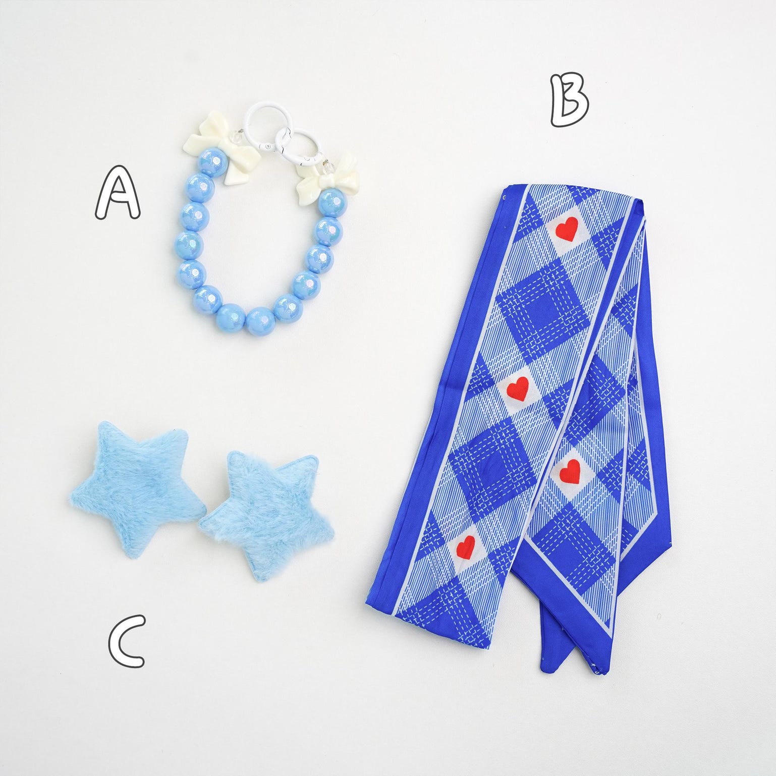 Small Blue Kawaii Convertible Ita Bag with Clear Window for Pin Display Small Blue Kawaii Convertible Ita Bag with Clear Window for Pin Display — mini ita bag detail view
