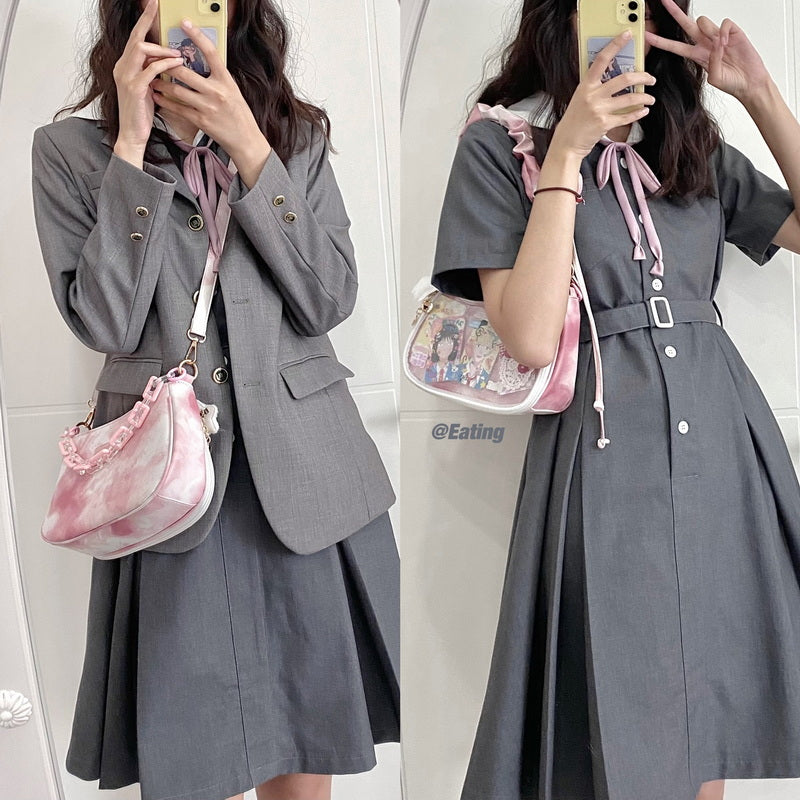 Small Convertible Ita Bag with Clear Window for Pin Display Small Convertible Ita Bag with Clear Window for Pin Display — mini ita bag detail view