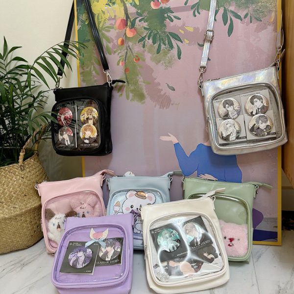 Small Ita Crossbody Bag with Clear Window for Plushies and Pins — crossbody ita bag with clear display window