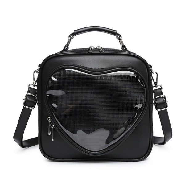 Small White Heart Ita Backpack — ita backpack detail view