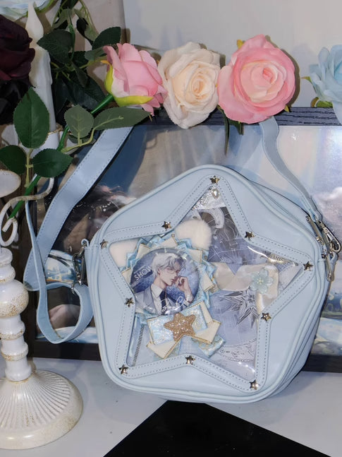 Small Y2K Star Ita Bag for Pin Display Small Y2K Star Ita Bag for Pin Display — mini ita bag detail view