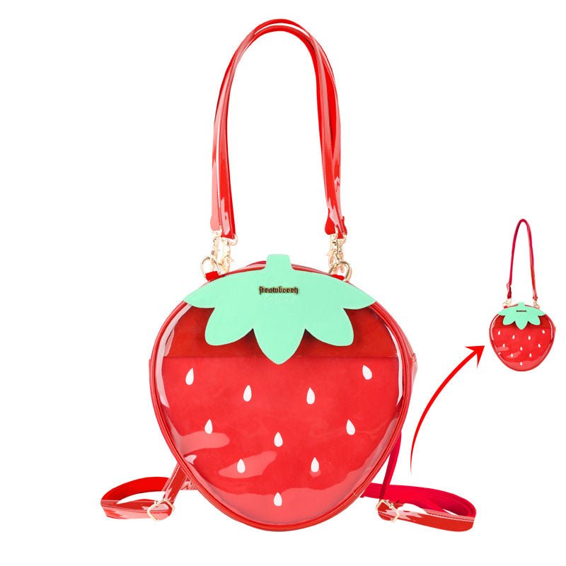 Strawberry Ita Bag Strawberry Ita Bag — ita bag insert detail view