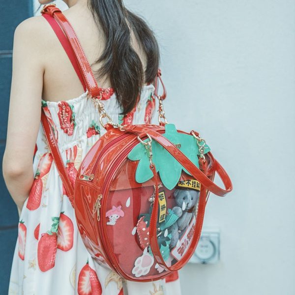 Strawberry Ita Bag — ita bag insert with clear display window
