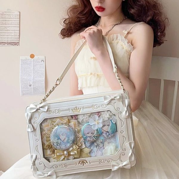 Tote Bag with Included Insert for Plushies and Pins — ita tote bag with clear display window
