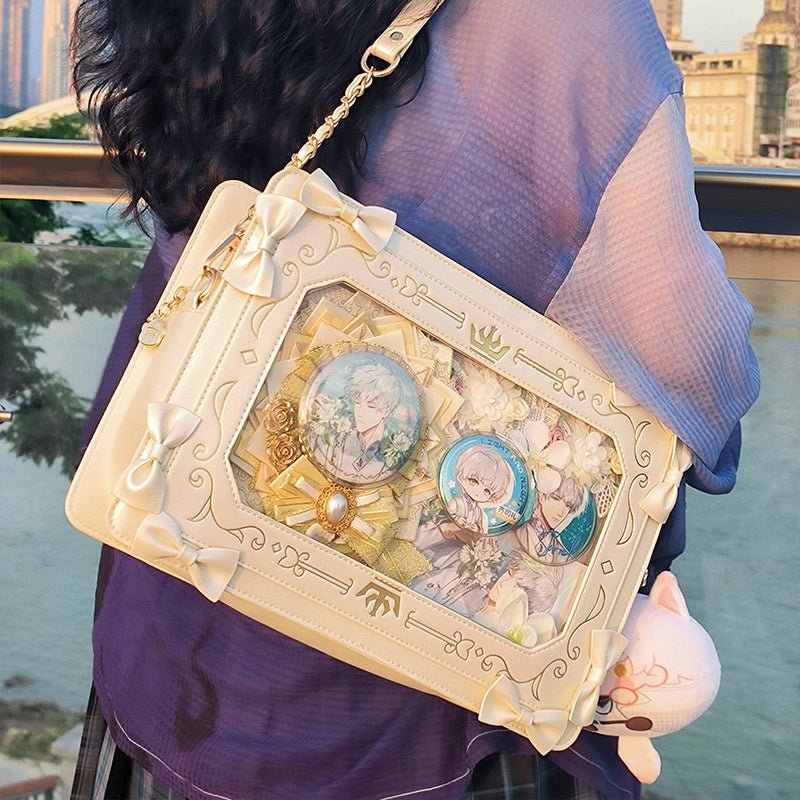 Tote Bag with Included Insert for Plushies and Pins Tote Bag with Included Insert for Plushies and Pins — ita tote bag detail view